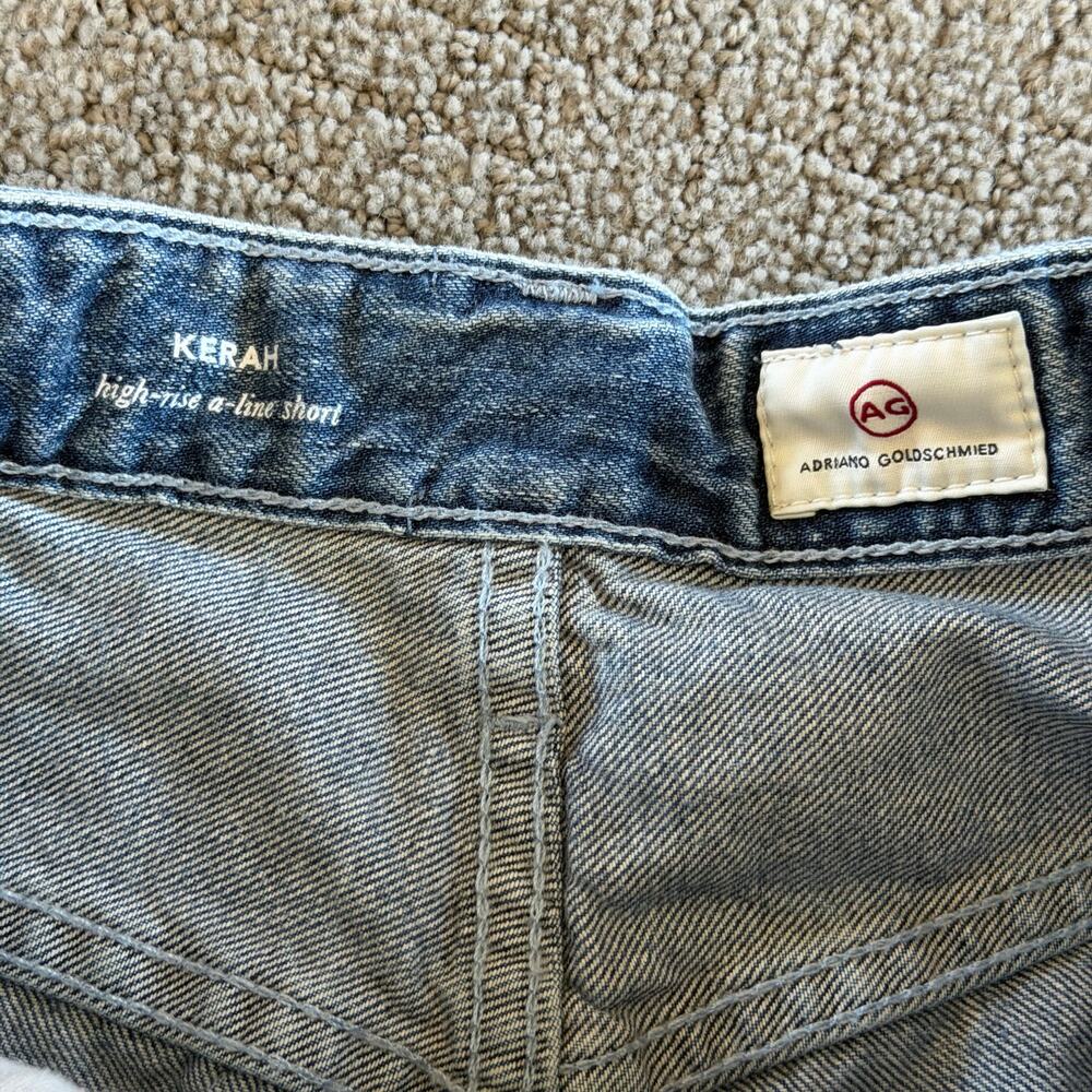 AG Adriano Goldschmied 27R Kerah High Rise A Line Denim Bermuda Shorts - Picture 5 of 6